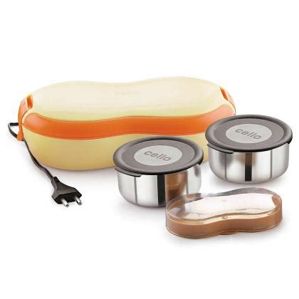 CELLO Atom Electric Stainless Steel Lunch Box with 2 